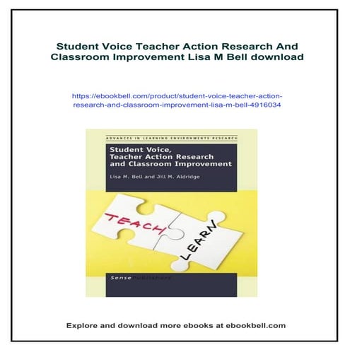 Student Voice Teacher Action Research And Classroom Improvement Lisa M ...