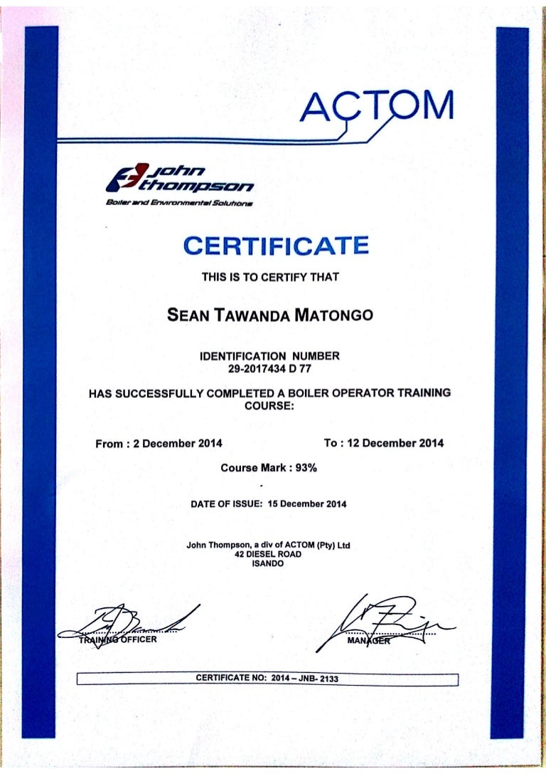 Boiler Operator Training