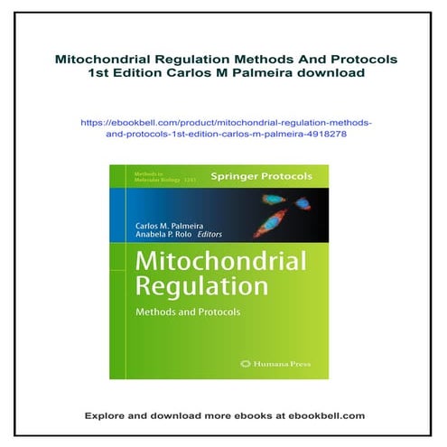 Mitochondrial Regulation Methods And Protocols 1st Edition Carlos M ...
