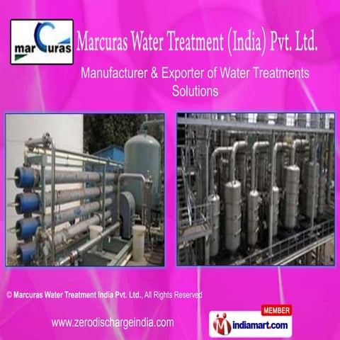 Water Softening Plants and DM Plants by Marcuras Water Treatment (India) Priv...