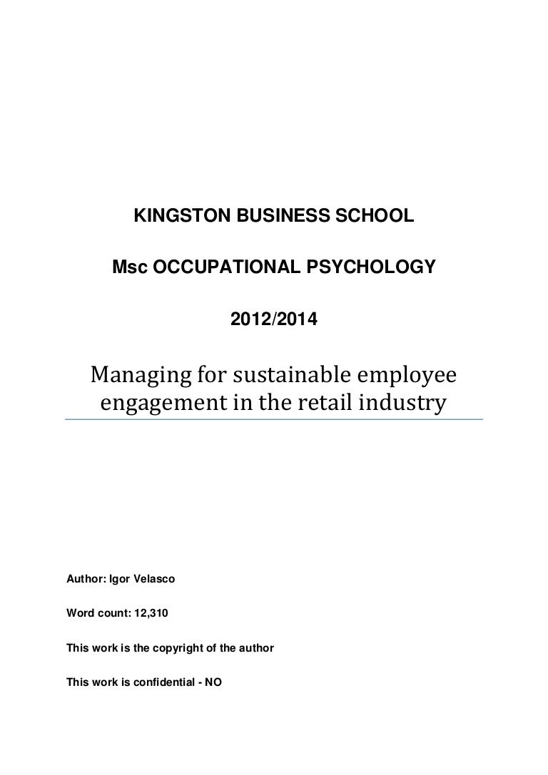 Employee engagement dissertation