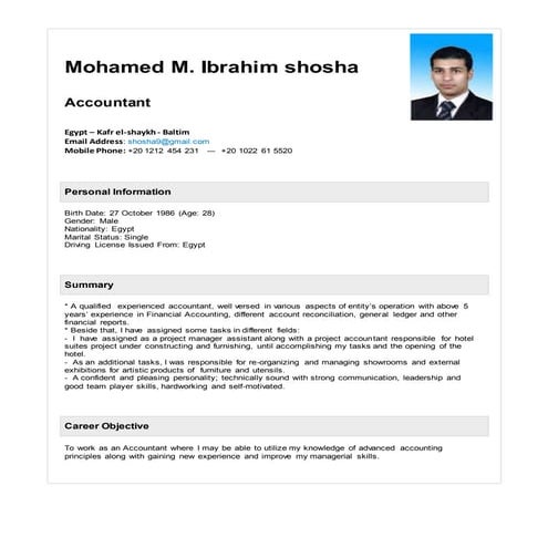 mohamed shosha - accountant resume +2