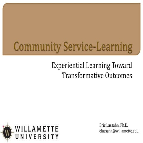 Experiential Learning Toward Transformative Outcomes 2