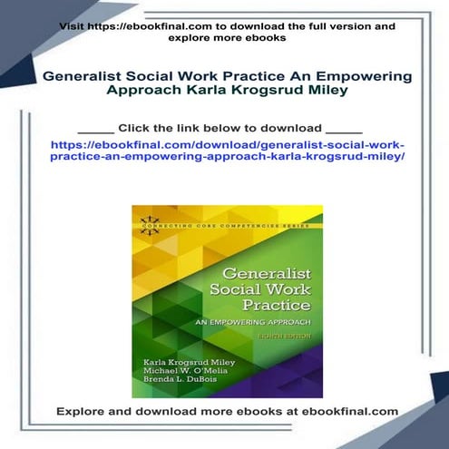 Generalist Social Work Practice An Empowering Approach Karla Krogsrud Miley
