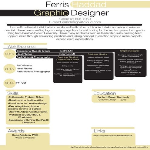 Ferris Graphic Resume2