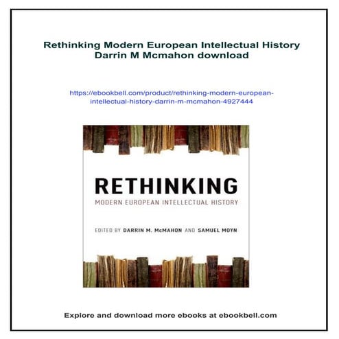 Rethinking Modern European Intellectual History Darrin M Mcmahon | PDF