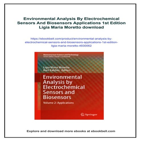Environmental Analysis By Electrochemical Sensors And Biosensors Applications...