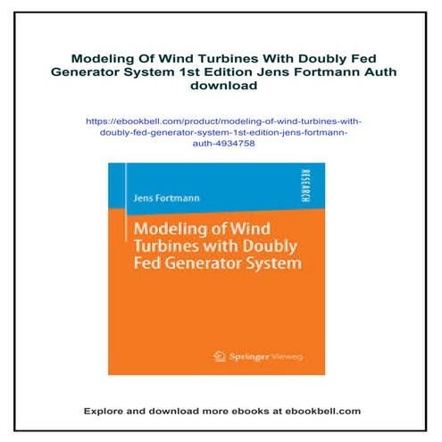 Modeling Of Wind Turbines With Doubly Fed Generator System 1st Edition ...