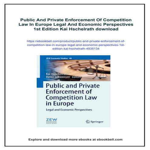 Public And Private Enforcement Of Competition Law In Europe Legal And ...