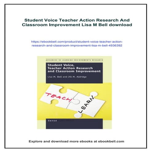 Student Voice Teacher Action Research And Classroom Improvement Lisa M ...