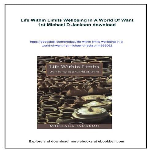 Life Within Limits Wellbeing In A World Of Want 1st Michael D Jackson