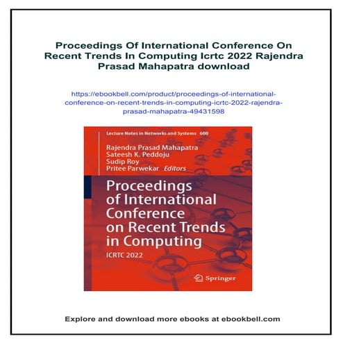 Proceedings Of International Conference On Recent Trends In Computing Icrtc 2...