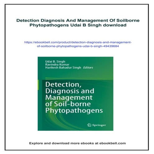 Detection Diagnosis And Management Of Soilborne Phytopathogens Udai B ...