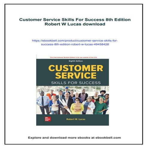 Customer Service Skills For Success 8th Edition Robert W Lucas