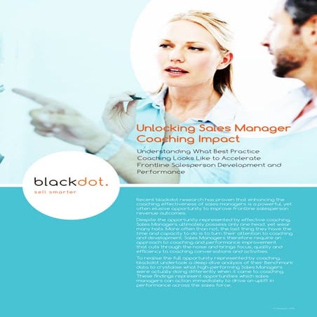 Blackdot White Paper - Unlocking Sales Manager Impact