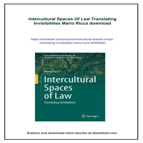 Intercultural Spaces Of Law Translating Invisibilities Mario Ricca | PDF