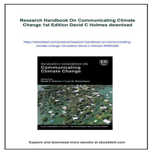 Research Handbook On Communicating Climate Change 1st Edition David C ...
