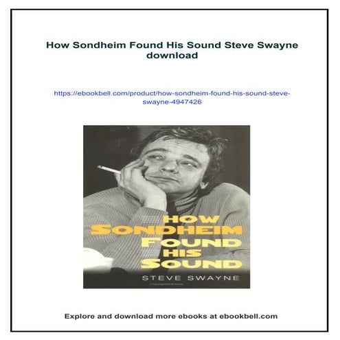 How Sondheim Found His Sound Steve Swayne | PDF