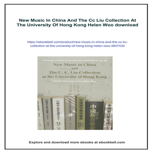 New Music In China And The Cc Liu Collection At The University Of Hong