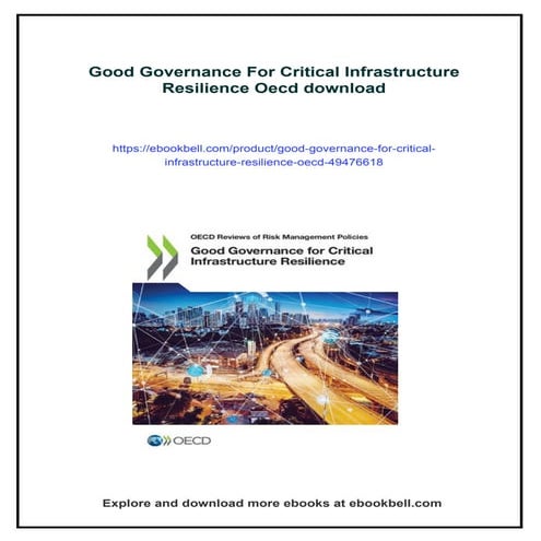 Good Governance For Critical Infrastructure Resilience Oecd | PDF