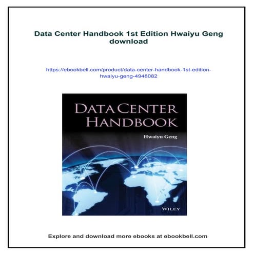 Data Center Handbook 1st Edition Hwaiyu Geng