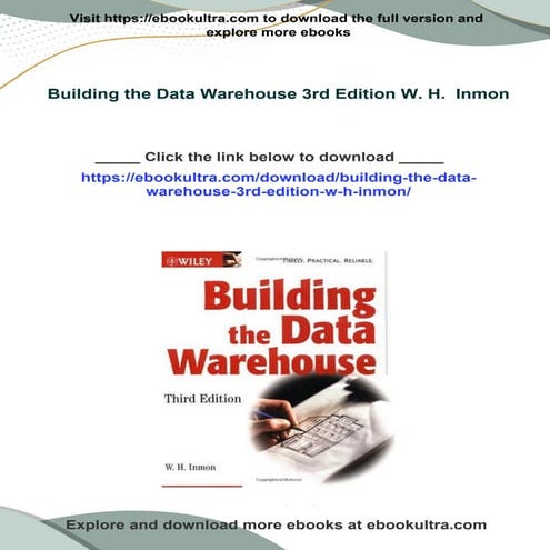 Download Complete Building the Data Warehouse 3rd Edition W. H.  Inmon PDF fo...
