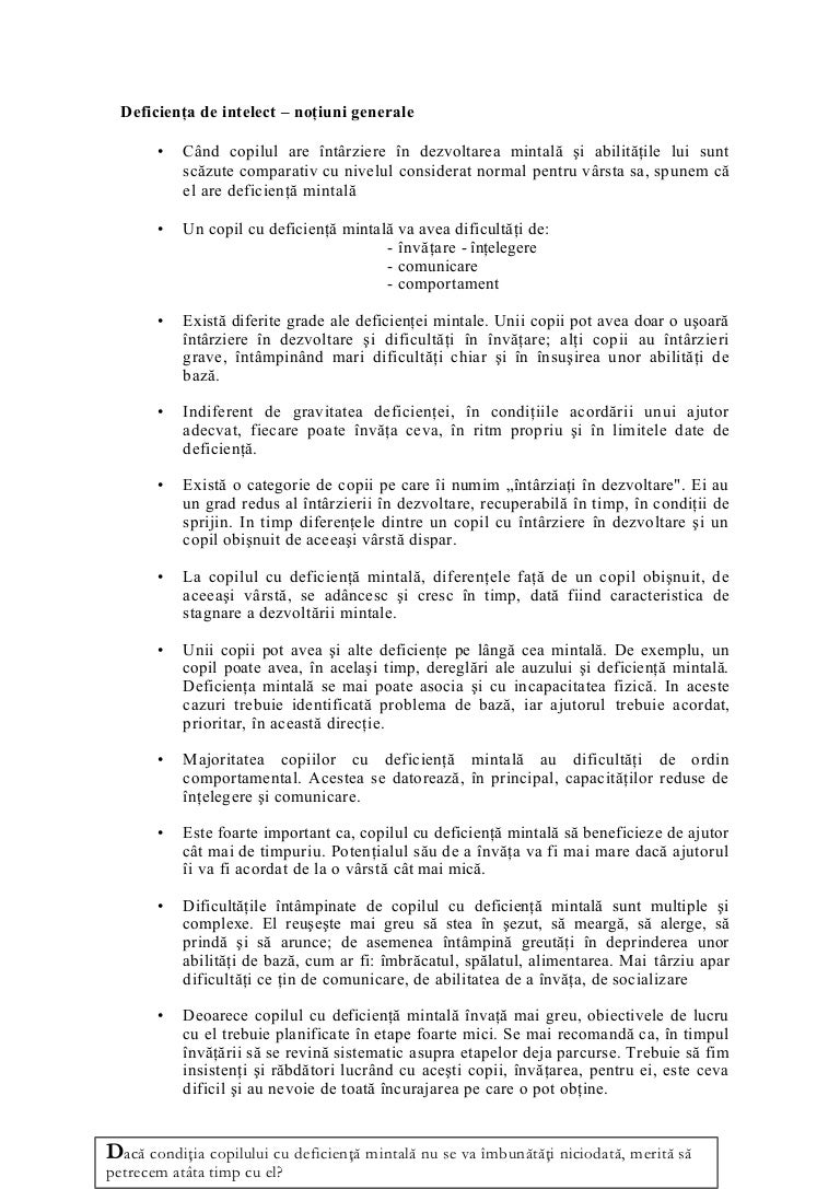 dezvoltarea mentală a deficienței vizuale