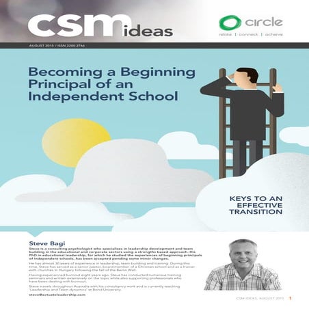 The Experiences of Beginning Principals of Independent Schools