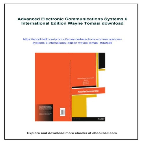 Advanced Electronic Communications Systems 6 International Edition Wayne Tomasi