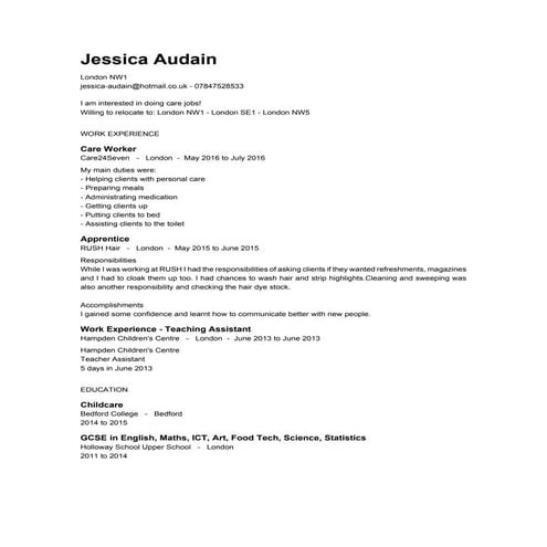 Good copy ece resume | RTF