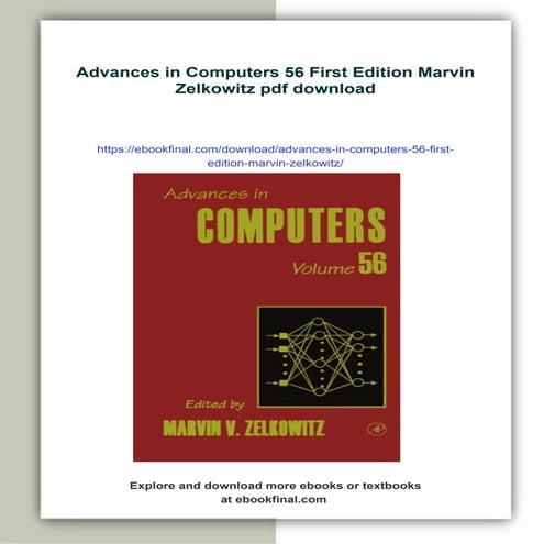 Advances in Computers 56 First Edition Marvin Zelkowitz