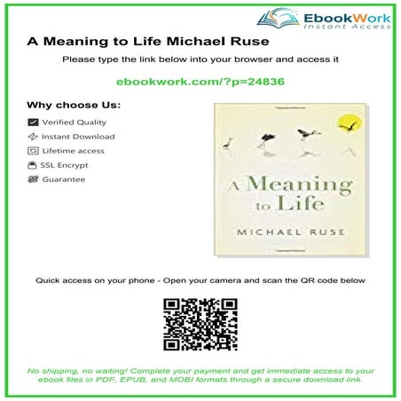 Exploring the Meaning of Life: Insights from Michael Ruse's ...