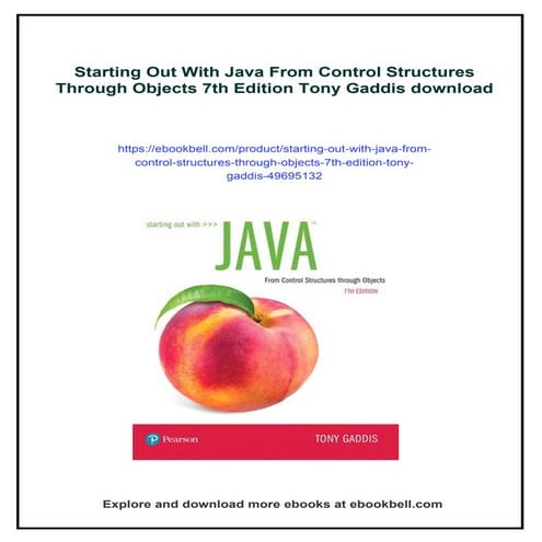 Starting Out With Java From Control Structures Through Objects 7th ...
