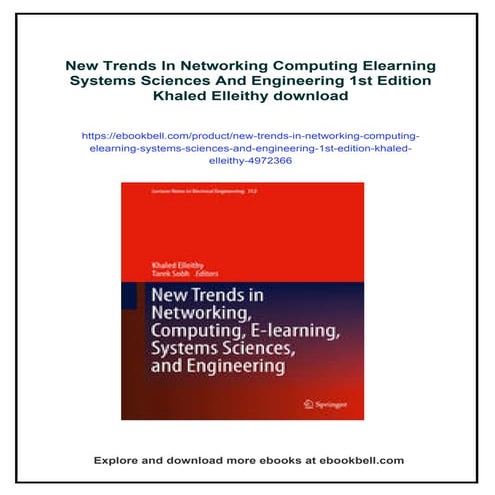 New Trends In Networking Computing Elearning Systems Sciences And Engineering...