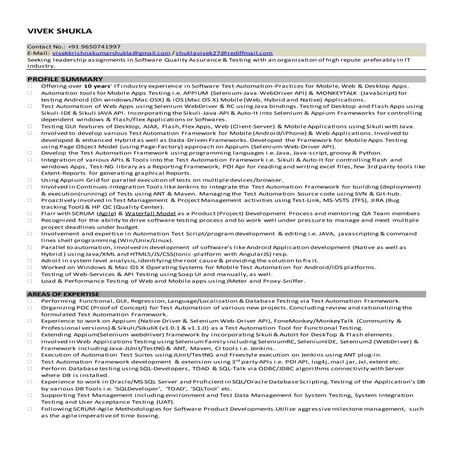 VIVEKSHUKLA_10YRS_TESTAUTOMATION_SELENIUM