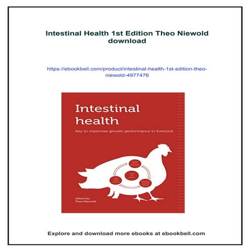 Intestinal Health 1st Edition Theo Niewold | PDF