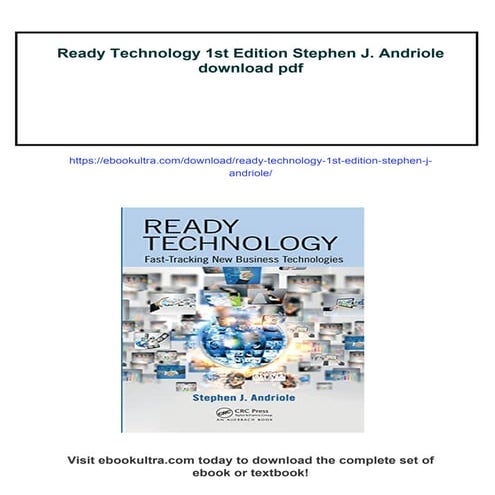 Ready Technology 1st Edition Stephen J. Andriole | PDF