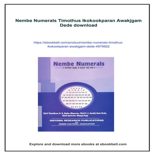 Nembe Numerals Timothus Ikokookparan Awakjgam Dede | PDF