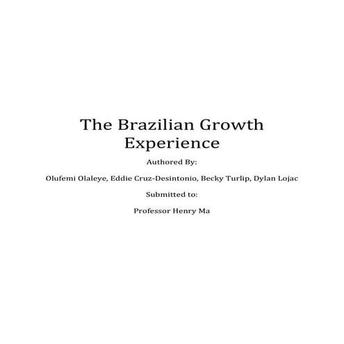 Economic Developent- Brazil