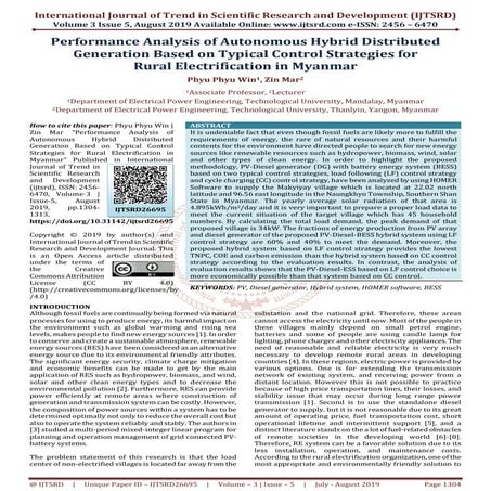 A Review of Hybrid Renewable Energy Systems for Electric Power ...