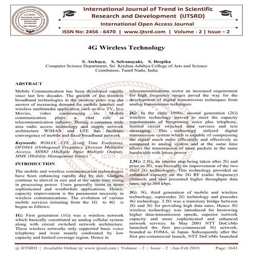 4G Wireless Technology