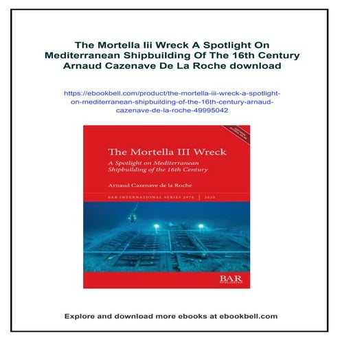 The Mortella Iii Wreck A Spotlight On Mediterranean Shipbuilding Of The 16th ...