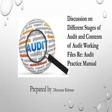 Presentation 1 - Different Stages of Audit