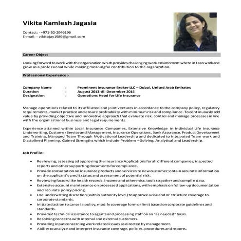 Vikita - Resume