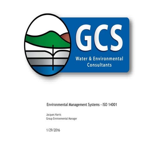 Environmental Management Systems - ISO 14001