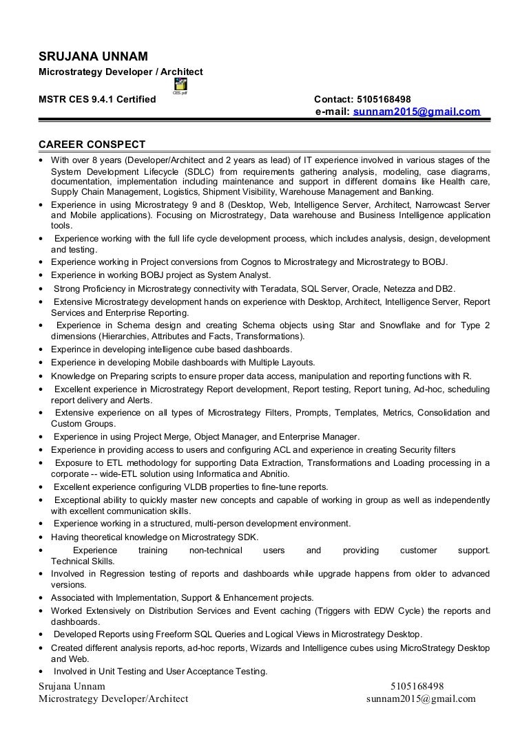 Srujana Unnam Microstrategy Profile