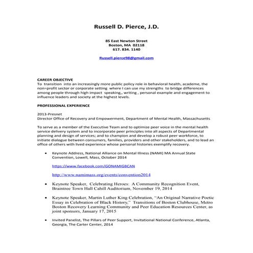 Russell Professional Resume