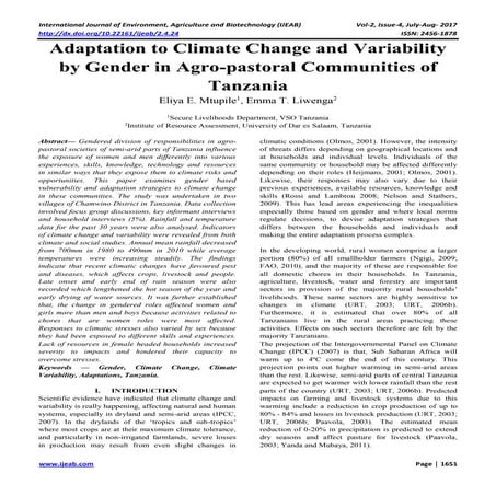 Understanding gender and climate change | PDF