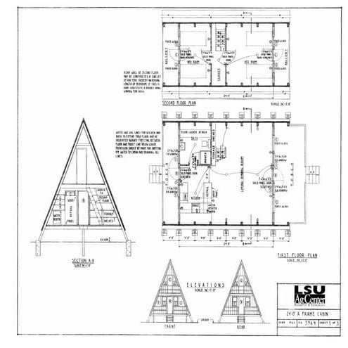 AFrame Cabin drawings with dimmensions (PDF) | PDF