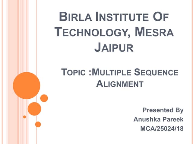 Multiple Sequence Alignment